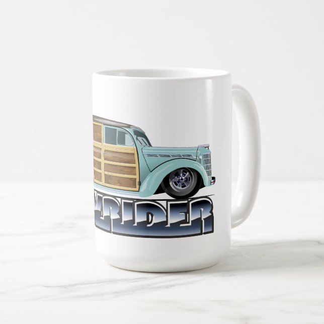 Retro Woody Lowrider Kaffeetasse (VorderseiteRechts)