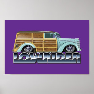 Retro Woody Lowrider Poster