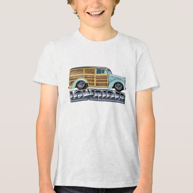 Retro Woody Lowrider Tri-Blend Shirt (Vorderseite)