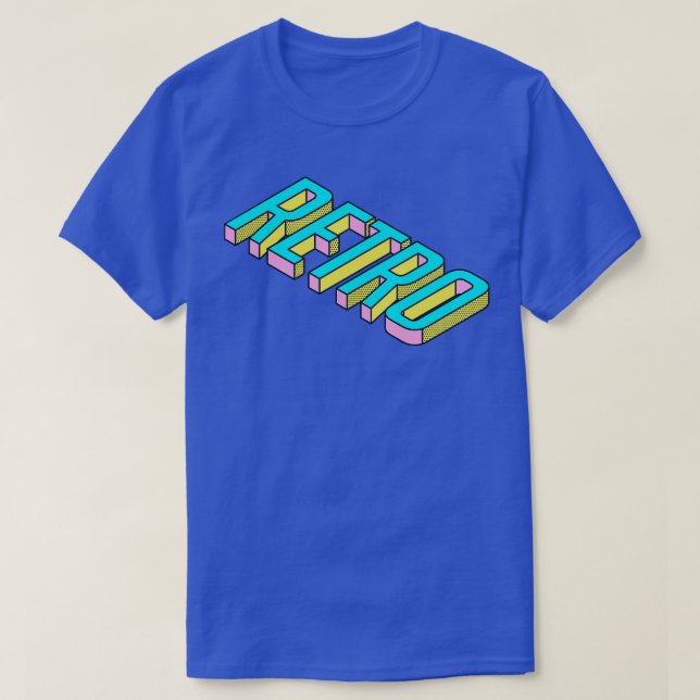 Retro Word Art der 90er Jahre T-Shirt (Design vorne)