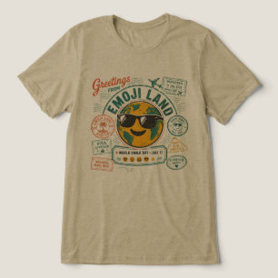 Retro World Emoji Day Vintage Reise-T-Shirt Tri-Blend Shirt