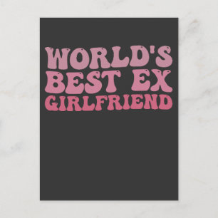 Retro World's Best Ex Girlfriend Groovy Einladungspostkarte