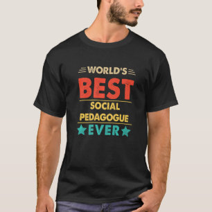 Retro World's Best Social Pädagoge T-Shirt