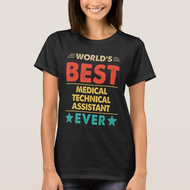 Retro World's bester medizinischer technischer Ass T-Shirt (Vorderseite)