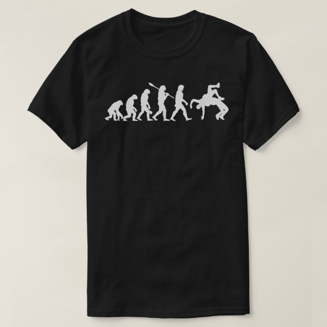 Retro Wrestling Evolution Funny Wrestling T-Shirt (Design vorne)