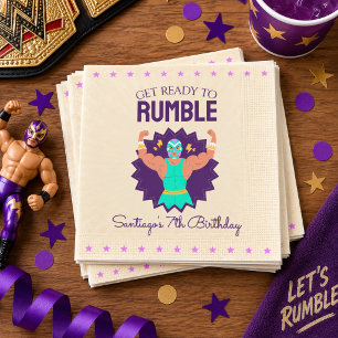 Retro-Wrestling-Geburtstagsfeier Serviette