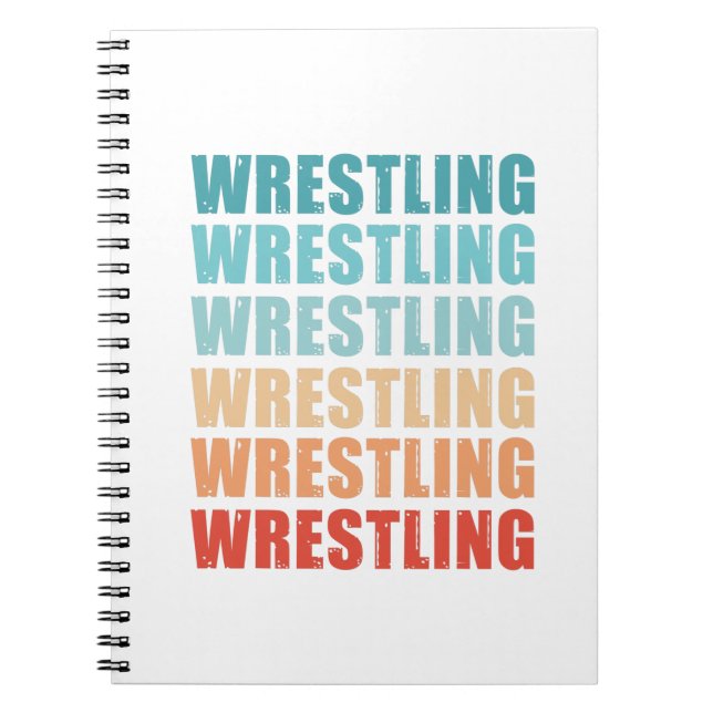 Retro-Wrestling Vintages Geschenk Notizblock (Vorderseite)