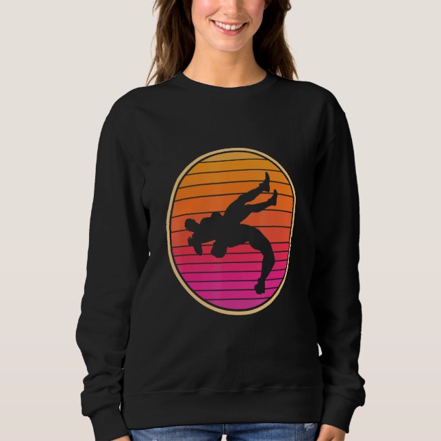 Retro Wrestling Wrestler Sweatshirt (Vorderseite)
