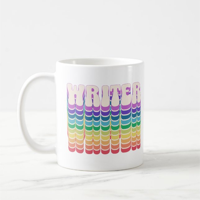 Retro Writer Rainbow Kaffeetasse (Links)