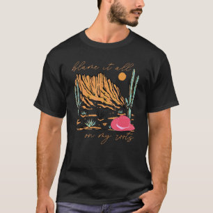 Retro Wüste Cowgirl hat alles auf meinen Wurzeln v T-Shirt