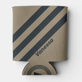 Retro Wüste Drei Streifen mit Namen Dosenkühler