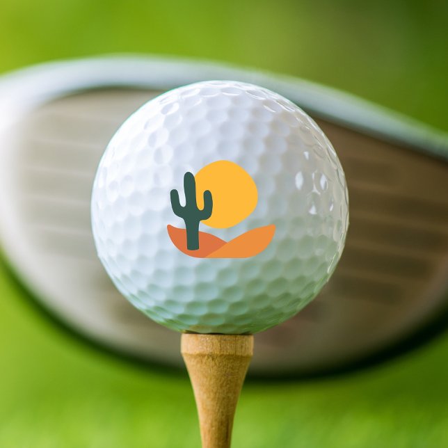Retro-Wüste mit Kaktus Golfball (Von Creator hochgeladen)