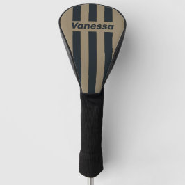 Retro-Wüsten-Dreipinstreifen mit Namen Golf Headcover