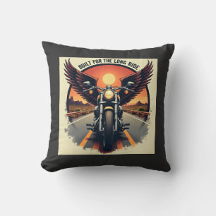 Retro-Wüsten-Highway-Motorrad-Bruderschaft-Biker  Kissen