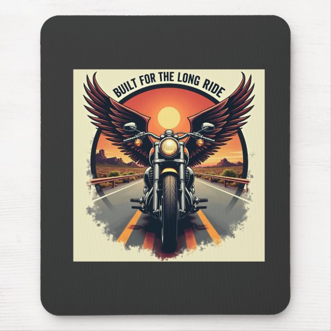 Retro-Wüsten-Highway-Motorrad-Bruderschaft-Biker  Mousepad (Vorne)