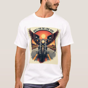 Retro-Wüsten-Highway-Motorrad-Bruderschaft-Biker T-Shirt