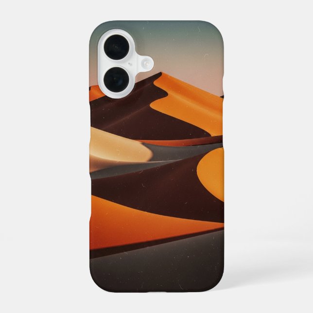 Retro-Wüstengeometrie iPhone 16 Hülle (Rückseite)