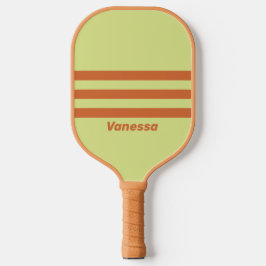 Retro-Wüstenkaktus drei quer durch Striping mit Na Pickleball Schläger