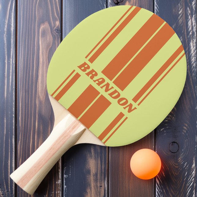 Retro-Wüstenkaktus - Dualboard-Streifen mit Namen Tischtennis Schläger (Von Creator hochgeladen)