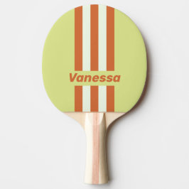 Retro Wüstenkaktus Pin Streifen mit Namen Tischtennis Schläger