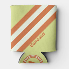 Retro Wüstenpfeifen Streifen mit Namen Dosenkühler