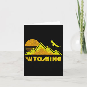 Retro Wyoming Distressed Wandern T-Shirt Karte