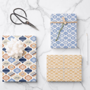 Retro Xmas Holiday Luxe (Mix) Geschenkpapier Set