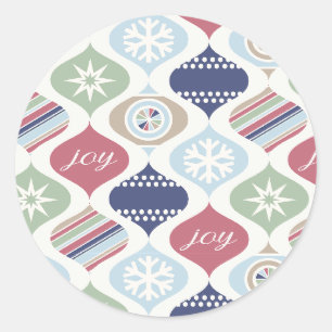 Retro Xmas Vintage Luxus Runder Aufkleber