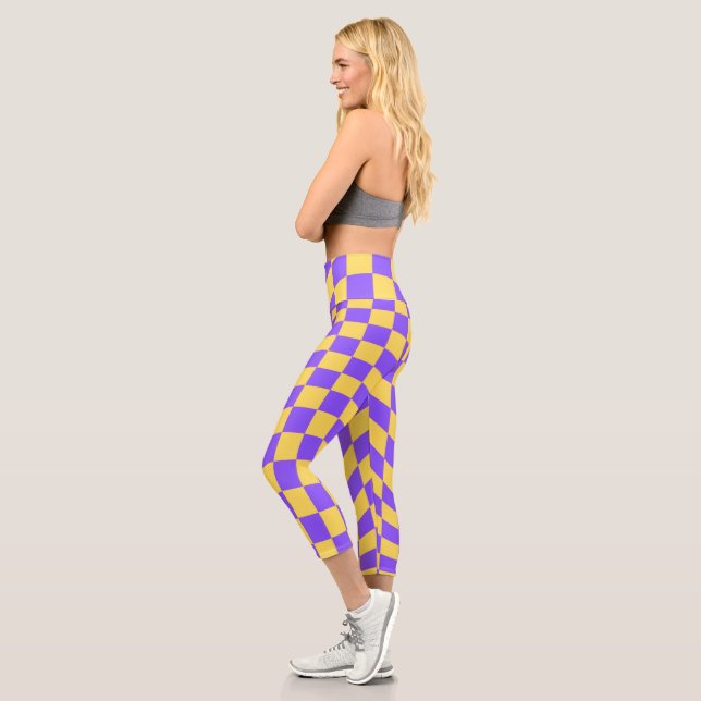 Retro-Y2K-Checkerboard Capri Leggings (Links)