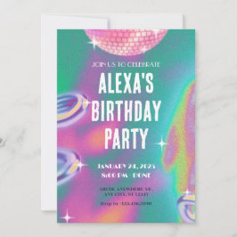 Retro y2k Geburtstagsfeier Einladung