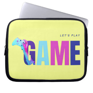 Retro Y2K Tech Synthwave Cyberpunk Gamer Gelb Laptopschutzhülle