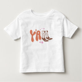 Retro "Y'all" Kleinkind-T - Shirt mit Boot-Design