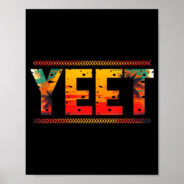 Retro Yeet Funny Saying Quote Slang Men Women Suit Poster (Vorne)