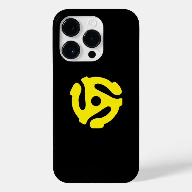 Retro Yellow 45 Distant DJ Decor Case-Mate iPhone Hülle (Rückseite)