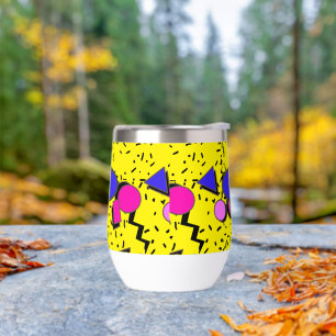 Retro Yellow 80er Memphis Abstrakt