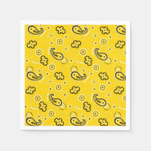Retro Yellow Bandanna/Bandana Serviette