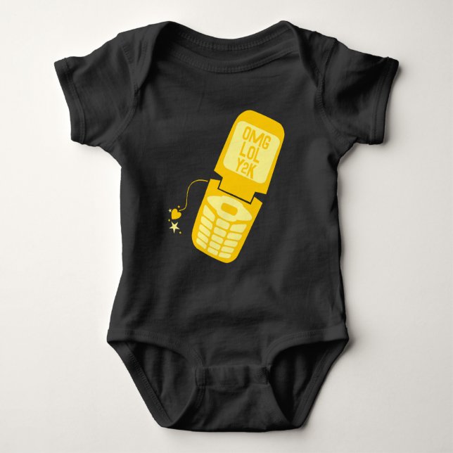 Retro Yellow Dreh Phone T - Shirt (Vorderseite)