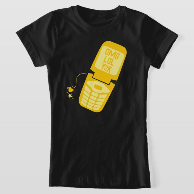 Retro Yellow Dreh Phone T - Shirt (Ablage )