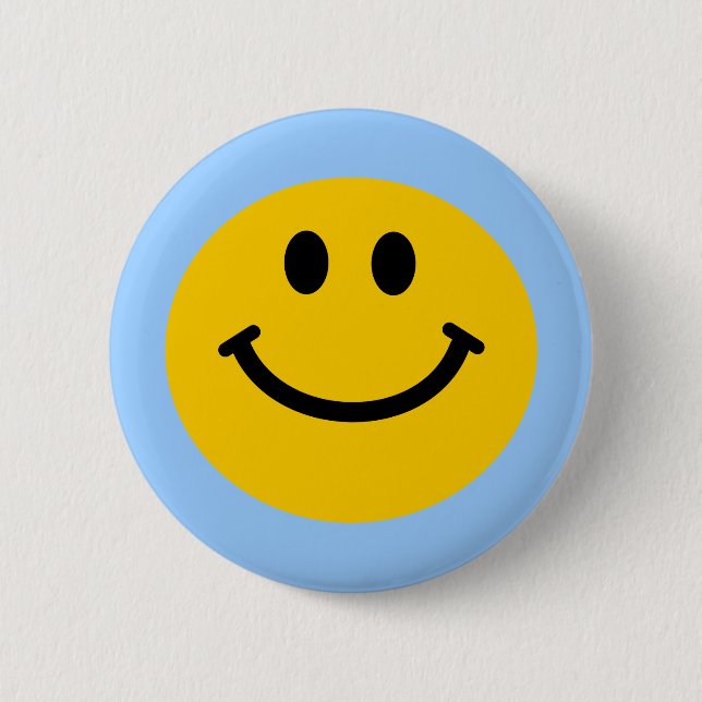 Retro Yellow Happy Face Button (Vorderseite)