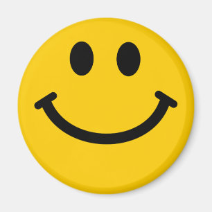 Retro Yellow Happy Face Magnet