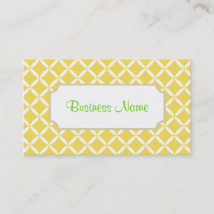 Retro Yellow Muster Business Card Visitenkarte