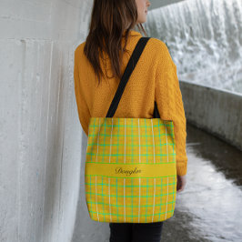 Retro Yellow und Blue Douglas Tartan, kundenspezif