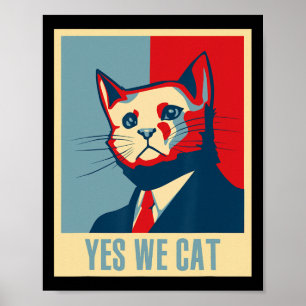 Retro Yes We Cat Funny Cat Lover Pet Besitzer Poster
