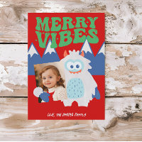 Retro Yeti Whimsical Kids Weihnachten