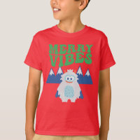 Retro Yeti Whimsical Kids Weihnachten