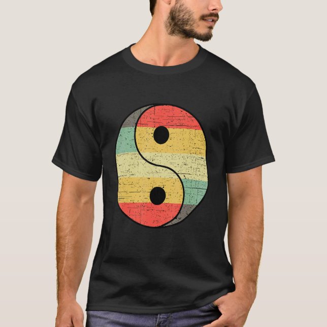 Retro Yin Yag T-Shirt (Vorderseite)