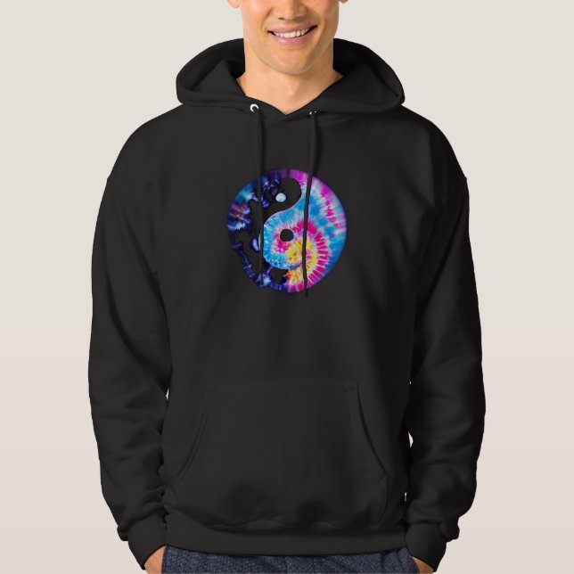 Retro YIN YANG Vibes Yoga Meditation Chi Gong Ying Hoodie (Vorderseite)