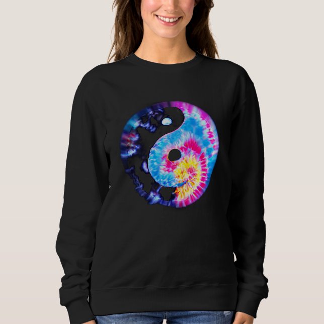 Retro YIN YANG Vibes Yoga Meditation Chi Gong Ying Sweatshirt (Vorderseite)