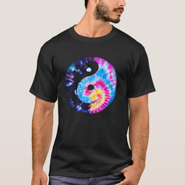Retro YIN YANG Vibes Yoga Meditation Chi Gong Ying T-Shirt (Vorderseite)