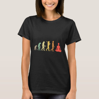 Retro-Yoga-Evolution-Geschenk für Yogis und Yoga-L T-Shirt